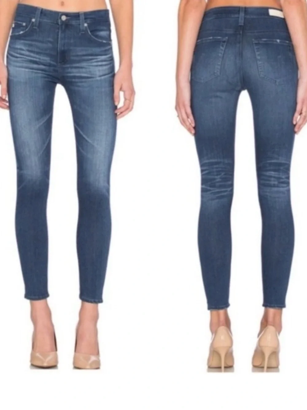 AG Adriano Goldschmeid The Farrah Skinny Crop High Rise Jean Women’s 28 R Ankle - Picture 2 of 15